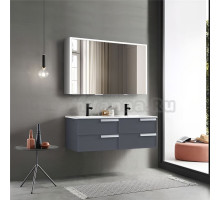 Зеркальный шкаф Esbano ES-5011 110х70 см для ванной с инфракрасным выключателем, с LED-подсветкой корпуса и внутренней подсветкой, с встроенной розеткой, с тремя дверками