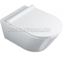 Унитаз подвесной Catalano Zero 55х35, белый глянцевый, тонкое сиденье, с микролифтом