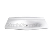 Мебельная раковина Belux Анжело 112 накладная, матовая белая, прямоугольная, искусственная мрамор