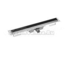 Душевой трап (лоток) Ravak Runway OZ 750 75 см, решетка матовая черная, с сифоном