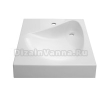 Раковина над стиральной машиной Belux Vortex VR 51х60 глянцевая белая, прямоугольная, с комплектом кронштейнов