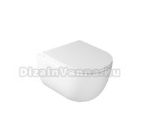 Унитаз подвесной Galassia Dream 7334MT безободковый, сиденье 7330MT с микролифтом, белый