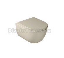 Унитаз подвесной Galassia Dream 7334SA безободковый, сиденье 7330SA с микролифтом, песочный