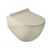 Унитаз подвесной Galassia Dream 7317SA безободковый, с микролифтом, песочный