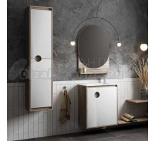 Шкаф-пенал для ванной AQUATON Анси 35 матовый белый