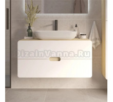 Тумба с раковиной 1MarKa Vortex 100 орех лучистый, белый