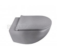 Унитаз подвесной Galassia Dream 7317GM безободковый, с микролифтом, матовый серый