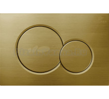 Кнопка смыва для унитаза AZUMA Slim10 AZU010.05 пластик, цвет брашированное золото