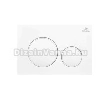 Кнопка смыва для унитаза AZUMA Slim17 AZU017.01 пластик, цвет белый глянец