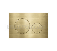 Кнопка смыва для унитаза AZUMA Slim17 AZU017.05 пластик, цвет брашированное золото