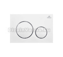 Кнопка смыва для унитаза AZUMA Slim17 AZU017.11 пластик, цвет матовый белый, хром