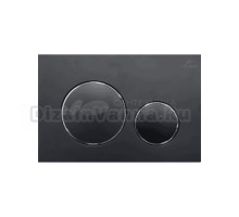 Кнопка смыва для унитаза AZUMA Slim17 AZU017.13 пластик, цвет матовый черный, хром