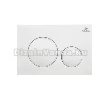 Кнопка смыва для унитаза AZUMA Slim17 AZU017.16 пластик, цвет матовый белый