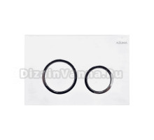 Кнопка смыва для унитаза AZUMA Slim20 AZU020.01 пластик, цвет белый глянец