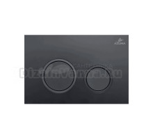 Кнопка смыва для унитаза AZUMA Slim20 AZU020.04 пластик, цвет матовый черный