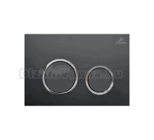 Кнопка смыва для унитаза AZUMA Slim20 AZU020.13 пластик, цвет матовый черный, хром