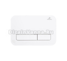 Кнопка смыва для унитаза AZUMA Slim22 AZU022.01 пластик, цвет белый глянец