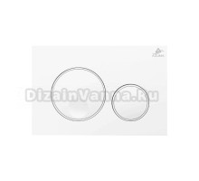 Кнопка смыва для унитаза AZUMA Slim25 AZU025.01 пластик, цвет белый глянец