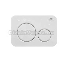 Кнопка смыва для унитаза AZUMA Slim26 AZU026.01 пластик, цвет белый глянец