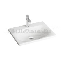 Мебельная раковина Ravak Balance 80 накладная, глянцевая белая, прямоугольная, фарфор