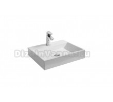 Мебельная раковина Ravak Natural 50 накладная, глянцевая белая, прямоугольная, искусственная мрамор