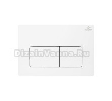 Кнопка смыва для унитаза AZUMA Сuadro AZU007.01 пластик, цвет белый глянец