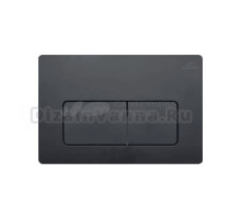 Кнопка смыва для унитаза AZUMA Сuadro AZU007.04 пластик, цвет матовый черный