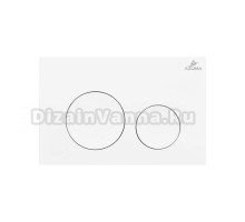 Кнопка смыва для унитаза AZUMA Ronda AZU003.01 пластик, цвет белый глянец