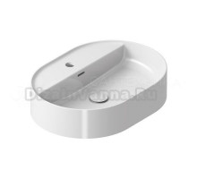 Накладная раковина Ravak Ceramic Slim Shelf O 55 глянцевая белая, овальная, с 1 отверстием под смеситель