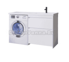 Тумба с раковиной Belux Прометей R 133 напольная, белая глянцевая