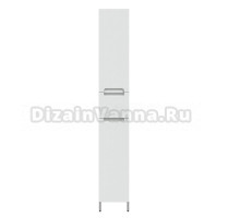 Шкаф-пенал для ванной Belux Мадейра 30-01 К с бельевой корзиной, глянцевый белый