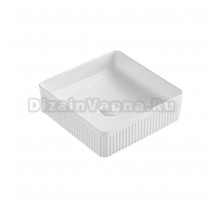 Накладная раковина Grossman Cristal GR-3061 40 глянцевая белая, квадратная, фаянс