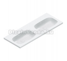 Раковина подвесная Catalano Alvea 0621220001 120 глянцевая белая, прямоугольная, двойная