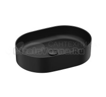 Накладная раковина Ravak Ceramic O Slim 55 матовая черная, овальная