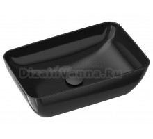 Накладная раковина Ravak Ini Slim 50 R глянцевая черная, прямоугольная
