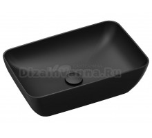 Накладная раковина Ravak Ini Slim 50 R матовая черная, прямоугольная