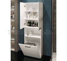 Шкаф DIWO Брянск 60 напольный, с корзиной, 60x188,5x30 см, белый