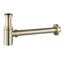 Сифон для раковины BelBagno BB-SMT2-BORO 32 мм, бутылочный, брашированное золото, нержавеющий сталь