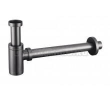 Сифон для раковины BelBagno BB-SMT2-GM 32 мм, бутылочный, оружейная сталь, нержавеющий сталь