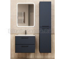 Мебель для ванной комнаты Uperwood Foster New 60 подвесная, 2 ящика, матовая черная