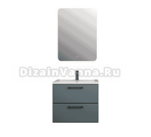 Мебель для ванной комнаты Uperwood Foster New 60 подвесная, 2 ящика, серый графит