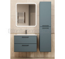 Мебель для ванной комнаты Uperwood Foster New 70 подвесная, 2 ящика, серый графит