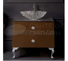 Тумба с раковиной Armadi Art NeoArt 80 шоколад, с ручками Satine хром, с ножками