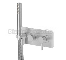 Встраиваемый смеситель для душа и ванны Newform X-Steel 316 69679EX.50.050 С ВНУТРЕННЕЙ ЧАСТЬЮ, inox