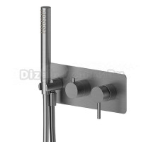 Встраиваемый смеситель для душа и ванны Newform X-Steel 316 69679EX.59.064 С ВНУТРЕННЕЙ ЧАСТЬЮ, gun metal