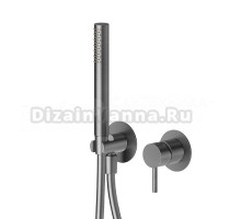 Встраиваемый смеситель для душа и ванны Newform X-Steel 316 69676EX.59.064 С ВНУТРЕННЕЙ ЧАСТЬЮ, gun metal