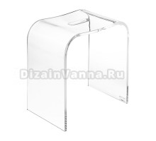 Табурет Geralis T-ON-V с вырезом, прозрачный