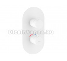 Термостатический смеситель встраиваемый Ravak Espirit ES 063.10WV.O2.RB07C для ванны с душем, белый вельвет