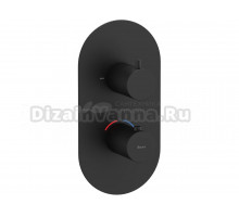 Термостатический смеситель встраиваемый Ravak Espirit ES 063.20BLM.O2.RB07C для ванны с душем, матовый черный