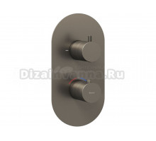 Термостатический смеситель встраиваемый Ravak Espirit ES 063.20GB.O2.RB07C для ванны с душем, брашированный графит